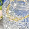 Brass Micro Pave Clear Cubic Zirconia Link Bracelets BJEW-U020-08G-3