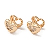 Brass Cubic Zirconia Hoop Earrings for Women EJEW-M238-06KCG-1