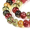Crackle Transparent Glass Beads Strands GLAA-N074-02B-11-4