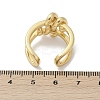 Brass Adjustable Cuff Rings for Women RJEW-C129-03G-5