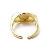 Clear Cubic Zirconia Horse Eye with Enamel Open Cuff Ring KK-H439-57G-3