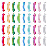 50Pcs UV Plating Transparent Rainbow Iridescent Acrylic Beads OACR-TA0004-19-1