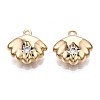 Brass Micro Pave Clear Cubic Zirconia Charms KK-Q764-004-1