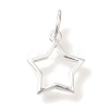 925 Sterling Silver Star Outline Charms STER-G043-02A-S-1