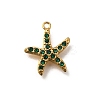 304 Stainless Steel Micro Pave Cubic Zirconia Pendants STAS-Z160-01G-01A-1