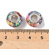 Transparent Resin Rondelle European Beads RESI-S023-26-3