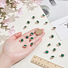 20Pcs 1-Hole Flat Round Zinc Alloy Rhinestones Buttons ALRI-NB0001-20E-3
