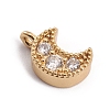 Brass Micro Pave Cubic Zirconia Charms ZIRC-L091-039B-G-1