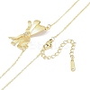 304 Stainless Steel Crystal Rhinestone Cable Chain Bowknot Pendant Necklaces for Women NJEW-C055-08G-2