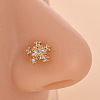 316L Surgical Stainless Steel Clear Cubic Zirconia L-Shaped Nose Rings WG09863-08-1