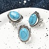 Synthetic Turquoise Adjustable Rings RJEW-I108-01AS-15-2