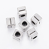 304 Stainless Steel Large Hole Letter European Beads LS-STAS-H428-01AS-I-1