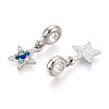 Rack Plating Alloy European Dangle Charms MPDL-N039-048-2