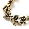 Vintage Alloy Flower Link Chain Bracelet for Women LS-BJEW-A140-02AG-2