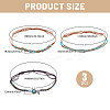 3Pcs 3 Styles Cotton with Glass & Plastic Beads Hat Bands DIY-CA0007-55-2