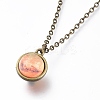 Glass Pendant Necklace NJEW-D281-C-M-2