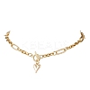 304 Stainless Steel Heart Pendant OT Necklaces for Women NJEW-JN05632-3