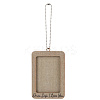 Rectangle with Word Drive Safely I Love You Wood Hanging Photo Frame HJEW-SP0001-19C-1