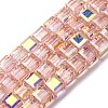Electroplate Glass Beads Strands EGLA-H108-01A-AB08-1