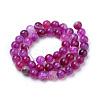 Natural Striped Agate/Banded Agate Beads Strands X-G-S259-04G-8mm-2