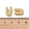 Rack Plating Brass Micro Pave Cubic Zirconia Slide Charms KK-C084-34G-U-3