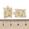 Brass Micro Pave Clear Cubic Zirconia Pendants KK-G491-19G-3