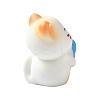 Cat with Fish Resin Sculpture Display Decorations DJEW-V001-01B-2