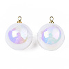 ABS Plastic Imitation Pearl Pendants PACR-T015-05-4