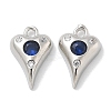 Rack Plating Brass Micro Pave Cubic Zirconia Pendants KK-L224-010P-1