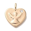 Brass Micro Pave Cubic Zirconia Pendants KK-U038-17G-1