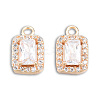 Brass Micro Pave Cubic Zirconia Charms GLAA-N038-65-2