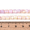 Anti-Tarnish Electroplate Glass Beads Strands GLAA-N057-6mm-07-4