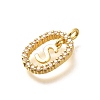 Brass Micro Pave Cubic Zirconia Pendants ZIRC-P123-01G-S01-2