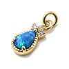 Synthetic Opal Teardrop Charms KK-H089-04B-02-2