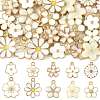 40Pcs 10 Styles Alloy Enamel Pendants ENAM-FS0004-04B-1