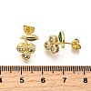 Brass Brass Micro Pave Cubic Zirconia Stud Earrings EJEW-F383-02G-02-2
