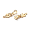 Eco-Friendly Brass Micro Pave Cubic Zirconia Pendants KK-K265-01G-P-2