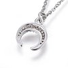 Brass Micro Pave Cubic Zirconia Pendant Necklaces NJEW-L146-07-3