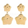 Stainless Steel Flower Stud Earrings for Women EJEW-Z074-03G-1