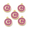 Golden Plated Alloy Enamel Charms ENAM-XCP0001-13C-2