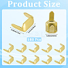 180Pcs Rectangle Brass Belt Loop Fastener KK-CY0001-12G-2