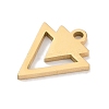 Golden Plated 304 Stainless Steel Charms STAS-K286-03F-G-2