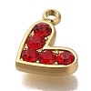 Ion Plating(IP) 304 Stainless Steel Rhinestone Charms STAS-P371-064G-2