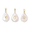 3Pcs 3 Styles Baroque Natural Keshi Pearl Pendants PALLOY-JF04956-1
