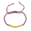 Polyester Cord Braided Bead Bracelets for Women BJEW-L698-01G-6