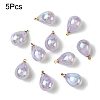 5Pcs UV Plating Acrylic Pendants FIND-YW0007-41G-1
