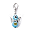 Ecil Eye Angel Resin & Glass Pendant Decorations HJEW-JM01513-4