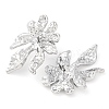 304 Stainless Steel Flower Stud Earrings for Women EJEW-U023-08P-3