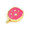 Real 18K Gold Plated Rack Plating Brass Enamel Pendants KK-M293-29G-05-2