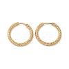 Ion Plating(IP) 304 Stainless Steel Grooved Hoop Earrings EJEW-M218-01C-G-3